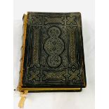Leather bound Bible, 1868.