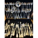 51 piece Italian 800 silver cutlery set