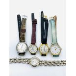 5 various ladies' wrist watches