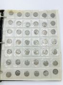 An album containing GB silver coins amounting to over 16 ozt of silver, plus a quantity of other GB