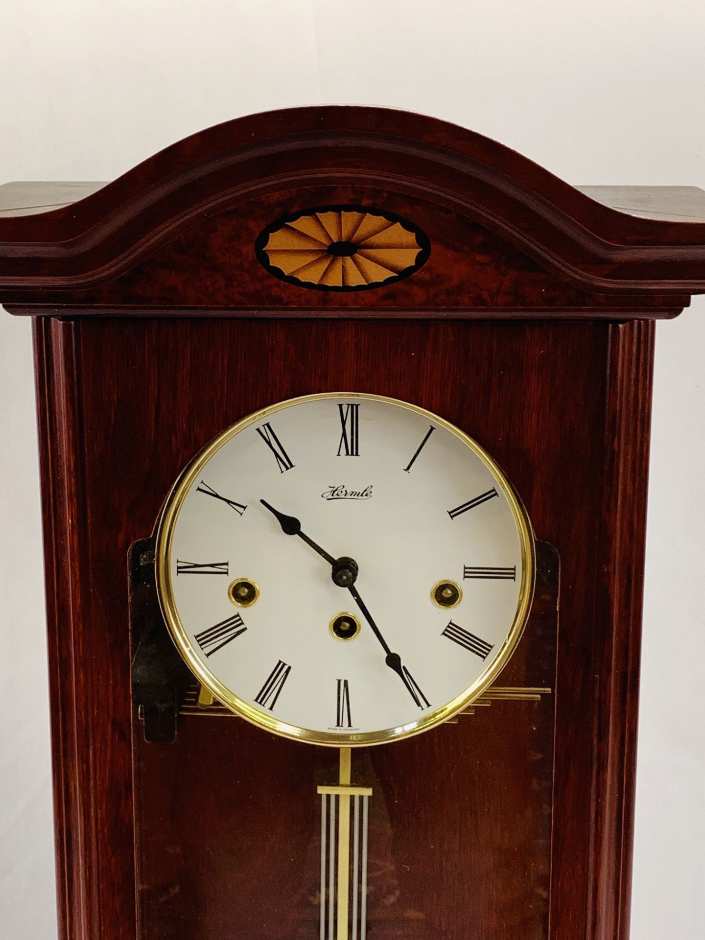 Franz Hermle, Germany, Westminster chimes visible pendulum wall clock - Image 2 of 3