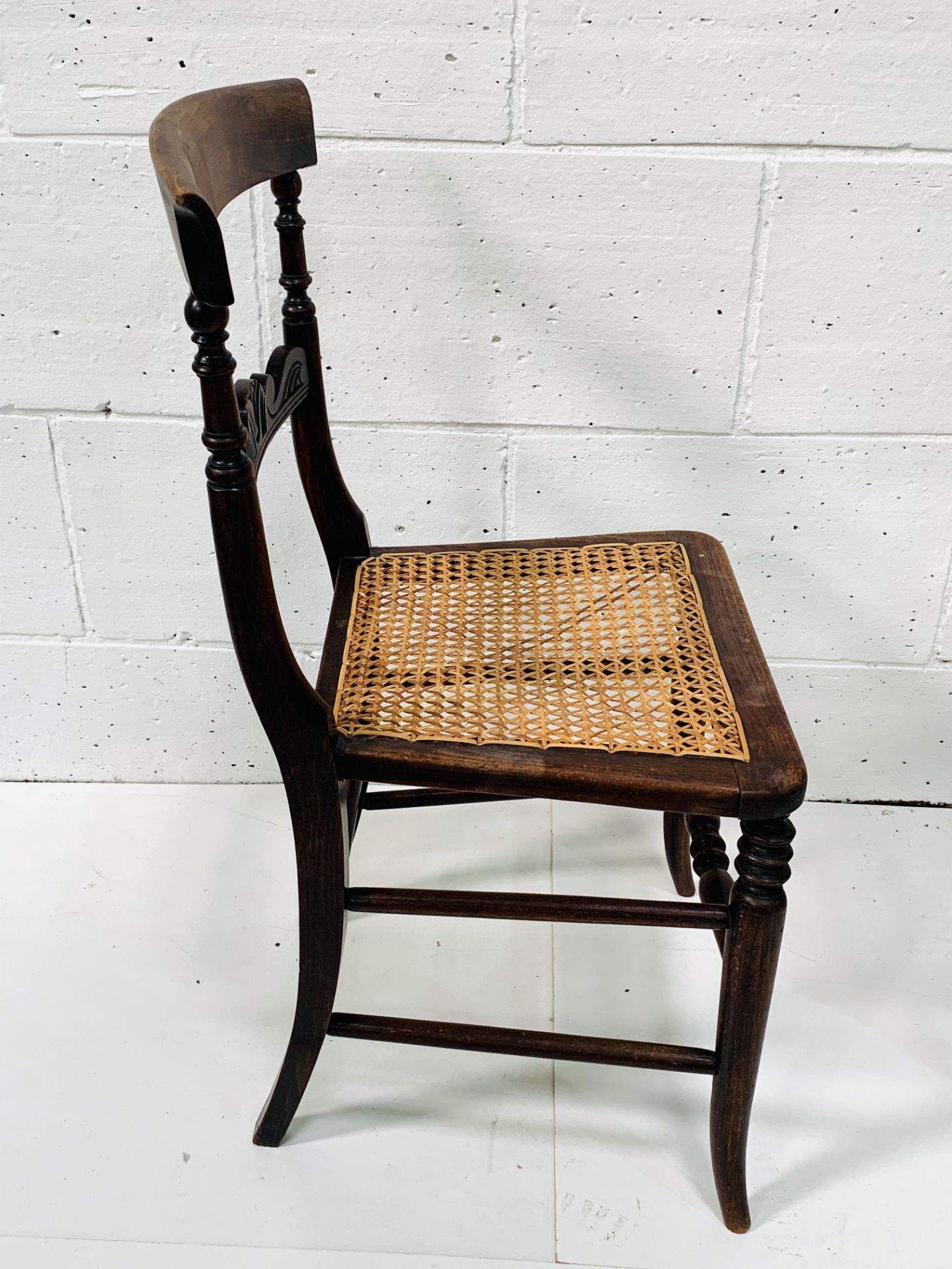 Two mahogany cane seat bedroom chairs. - Image 5 of 5
