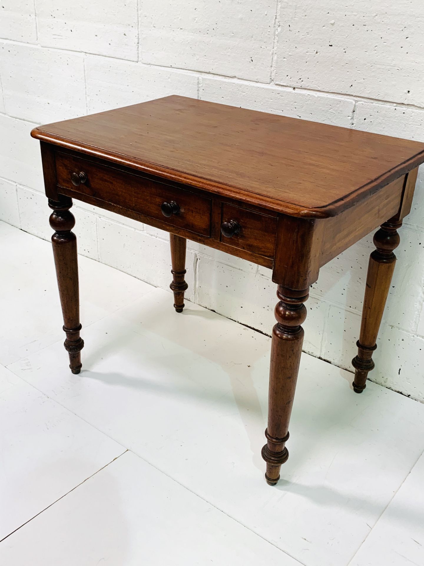 Mahogany side table with two frieze drawers. - Image 2 of 7