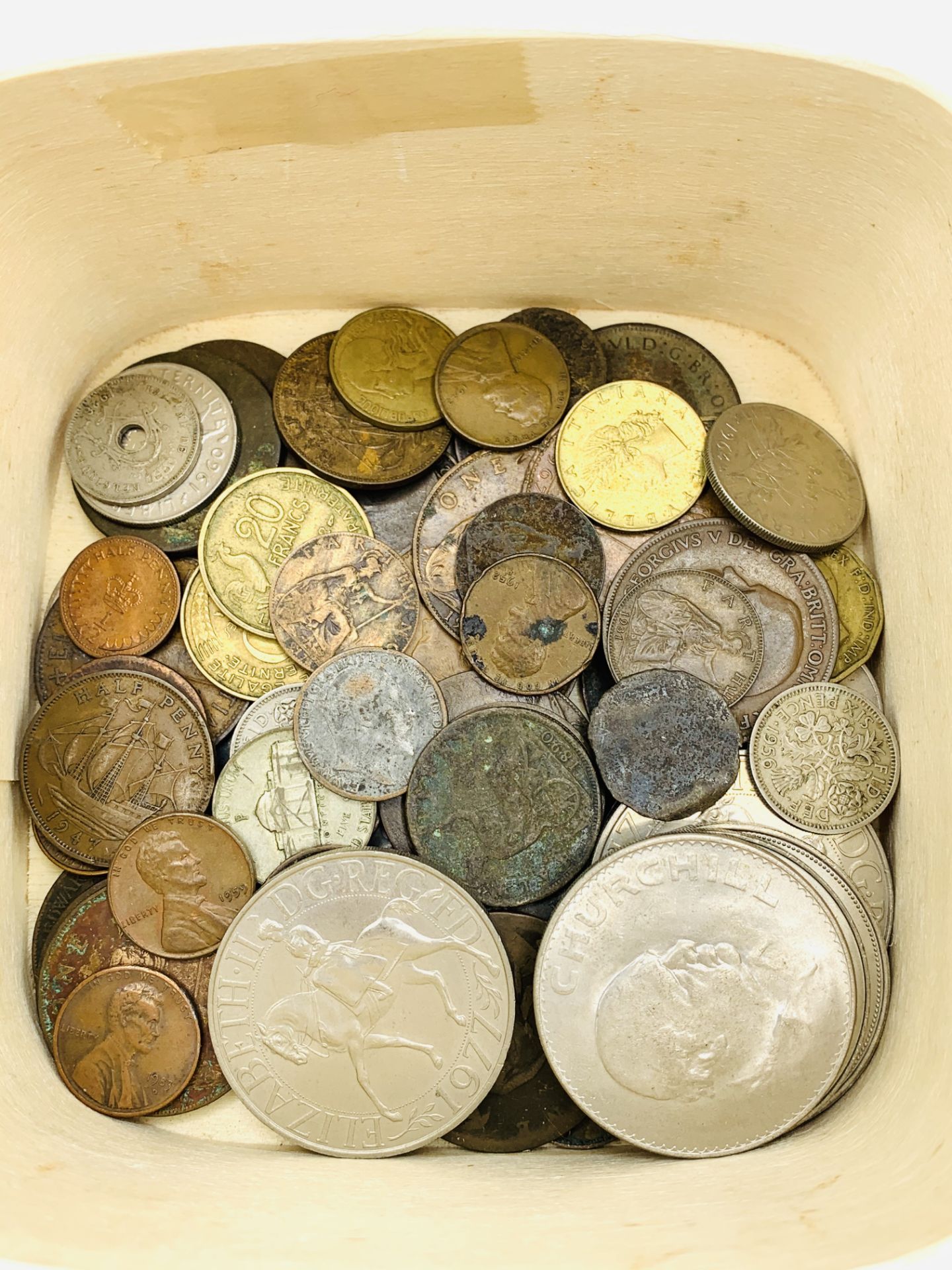 Quantity of mainly GB coins including 1898 crown and 2 x 1797 "cartwheel" 2 penny pieces - Image 3 of 4