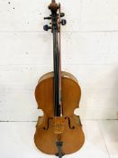 4/4 unnamed 'Cello; P&H 60cm bow; and soft case