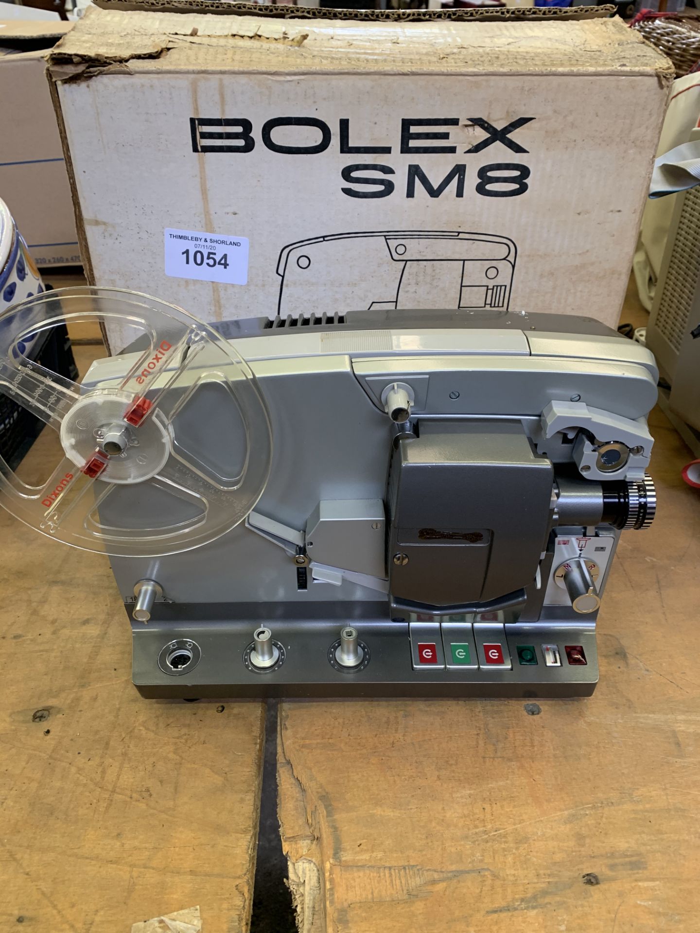 Bolex MS8 sound projector in original box and packaging.