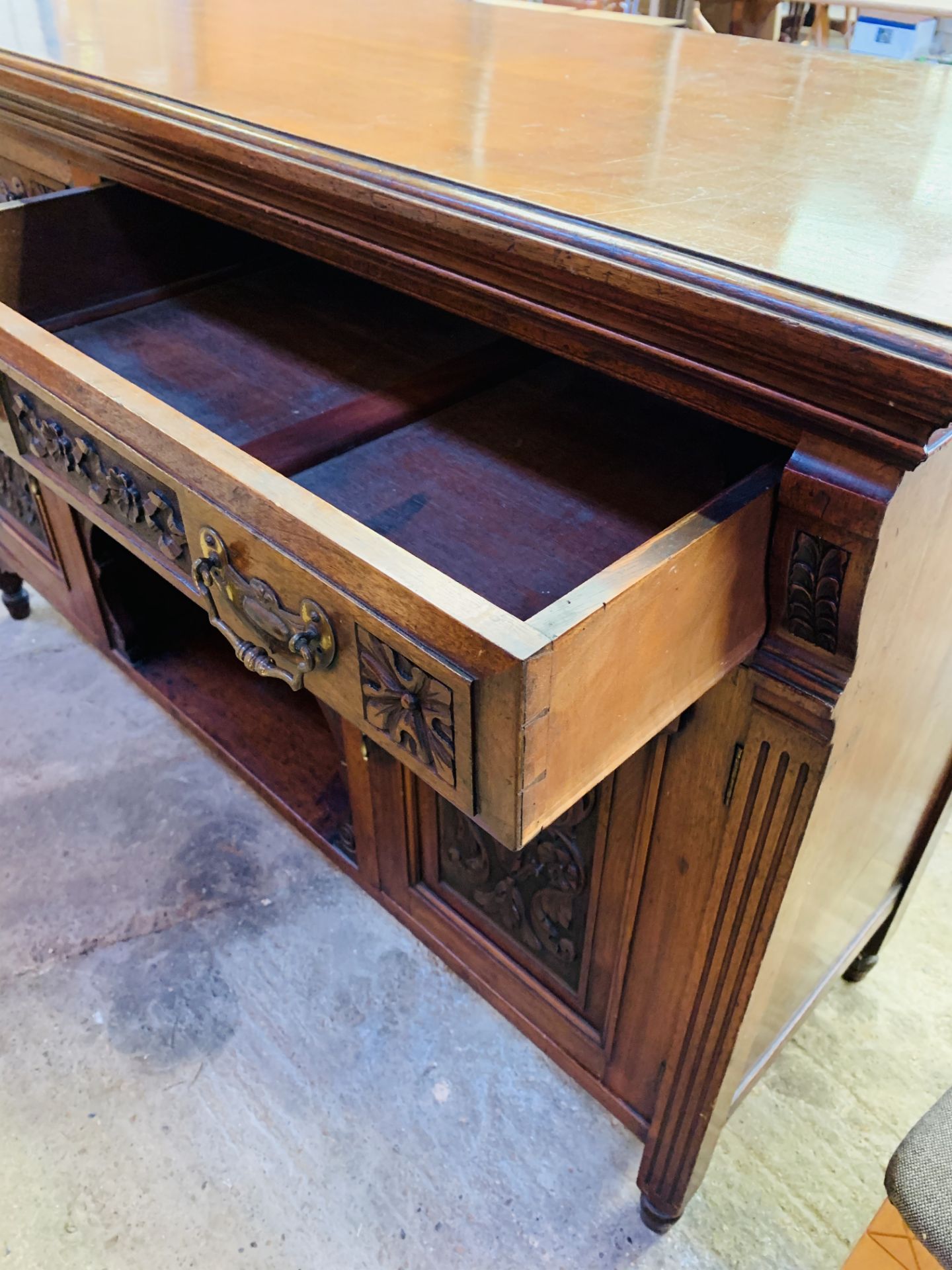 Carved mahogany sideboard. - Image 3 of 3