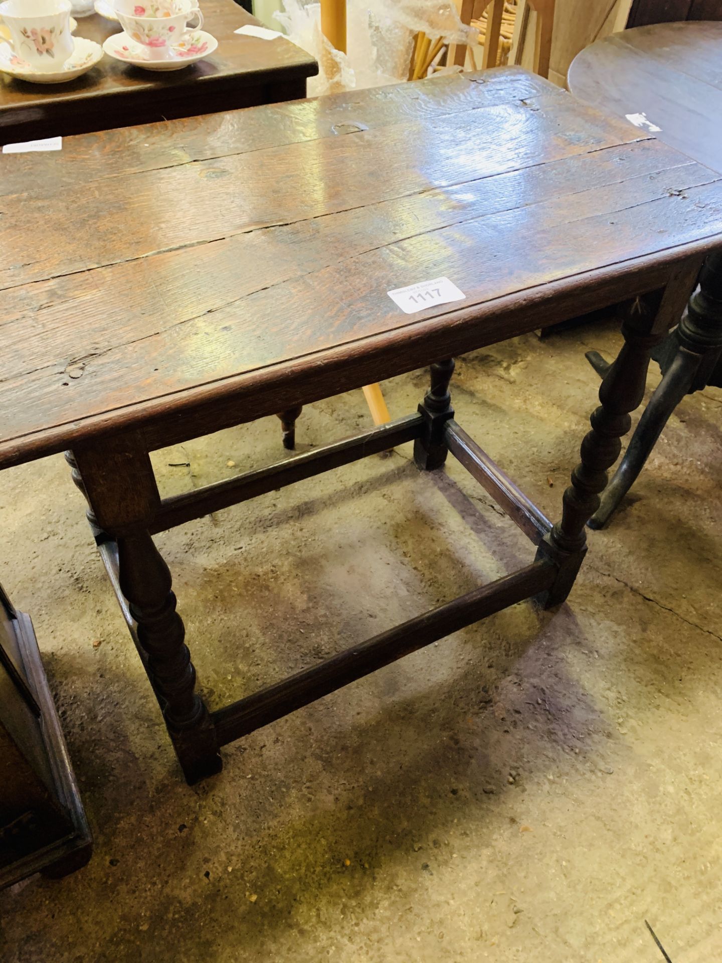 Late 18th Century / Early 19th Century oak table. - Image 2 of 2