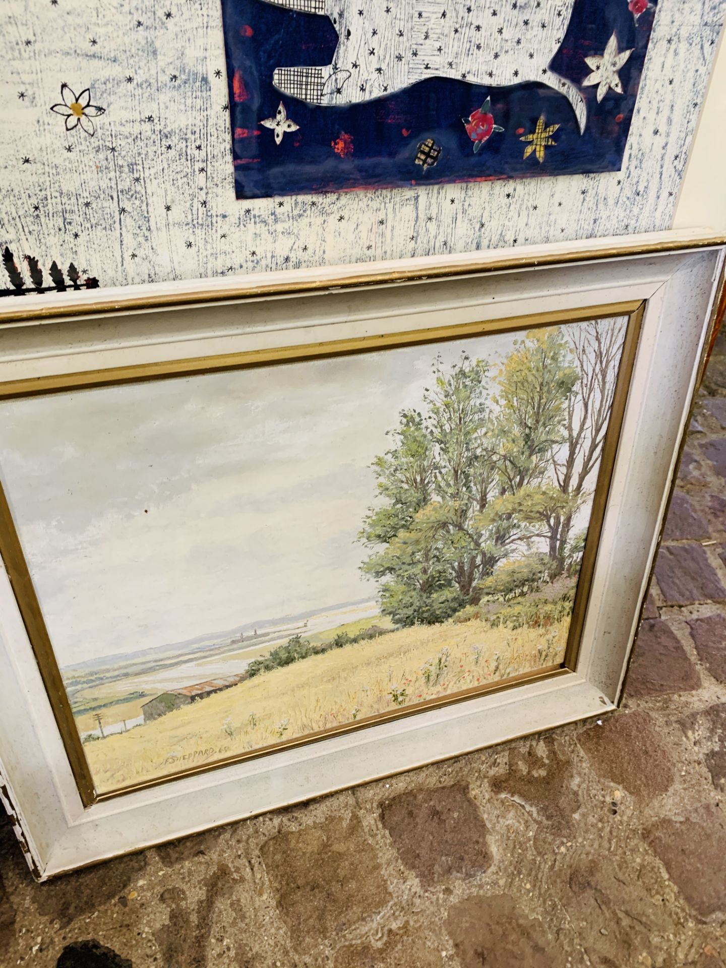 Framed costal scene oil painting signed Sheppard '69. - Image 3 of 3
