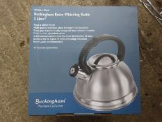 Whistling kettle. This item carries VAT.