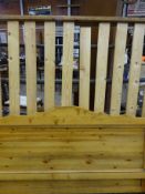 Pine double bed frame.