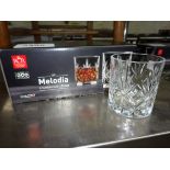 6 Melodia Crystal tumblers. This item carries VAT.