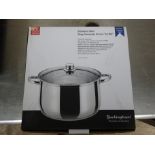 Stainless steel casserole pot. This item carries VAT.