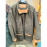 Suede leather 3/4 length coat XXXL.