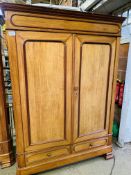 1920's mahogany double wardrobe.