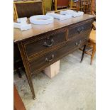 Mahogany sideboard with 2 over 1 drawers.