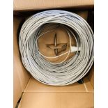 Box of approx. 300m CAT 5E UTP cabling.