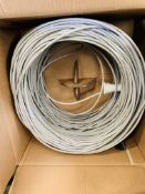 Box of approx. 300m CAT 5E UTP cabling.