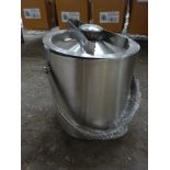 2 stainless steel ice buckets. This item carries VAT.