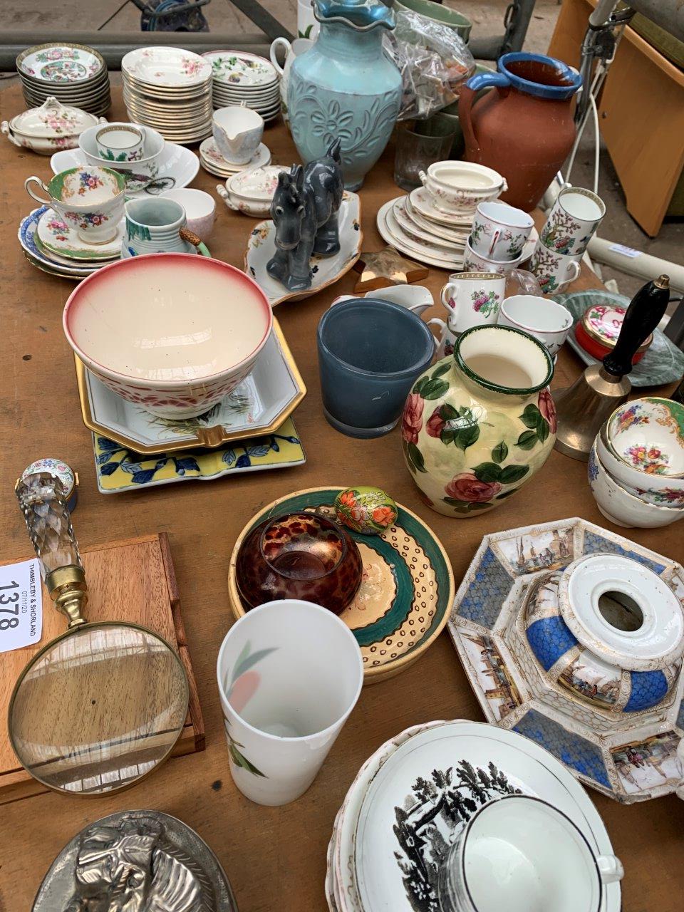 Large quantity of chinaware, glassware, pottery, metal ware. - Image 4 of 6