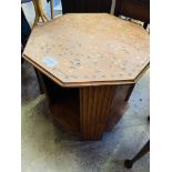 Oak octagonal table.