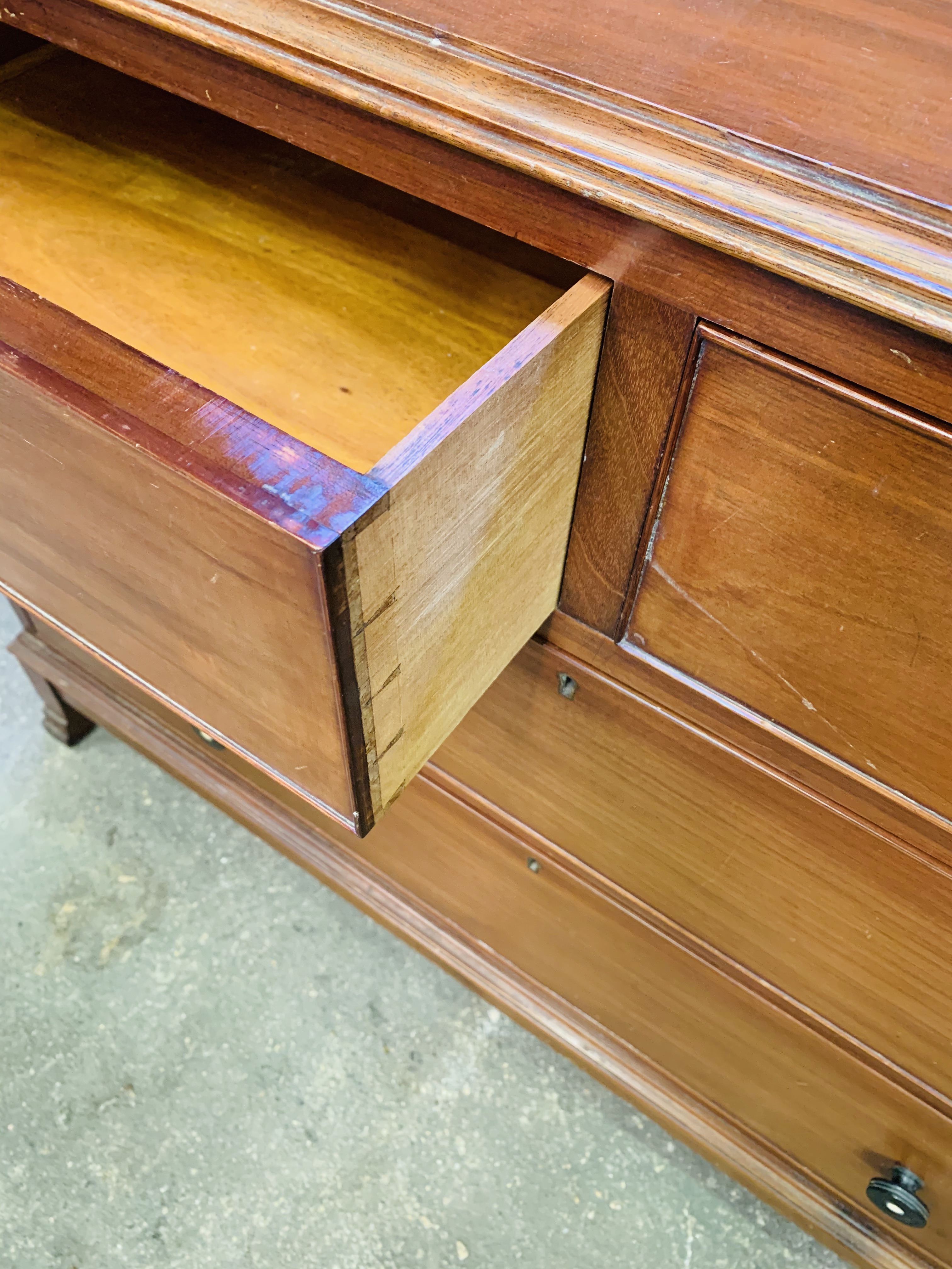 Mahogany chest over two over two graduated drawers. - Image 3 of 3
