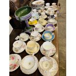 15 various tea cups and saucers and qty decorative china