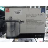 Stainless steel stock pot. This item carries VAT.