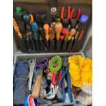 Large quantity of tools in a flight case.