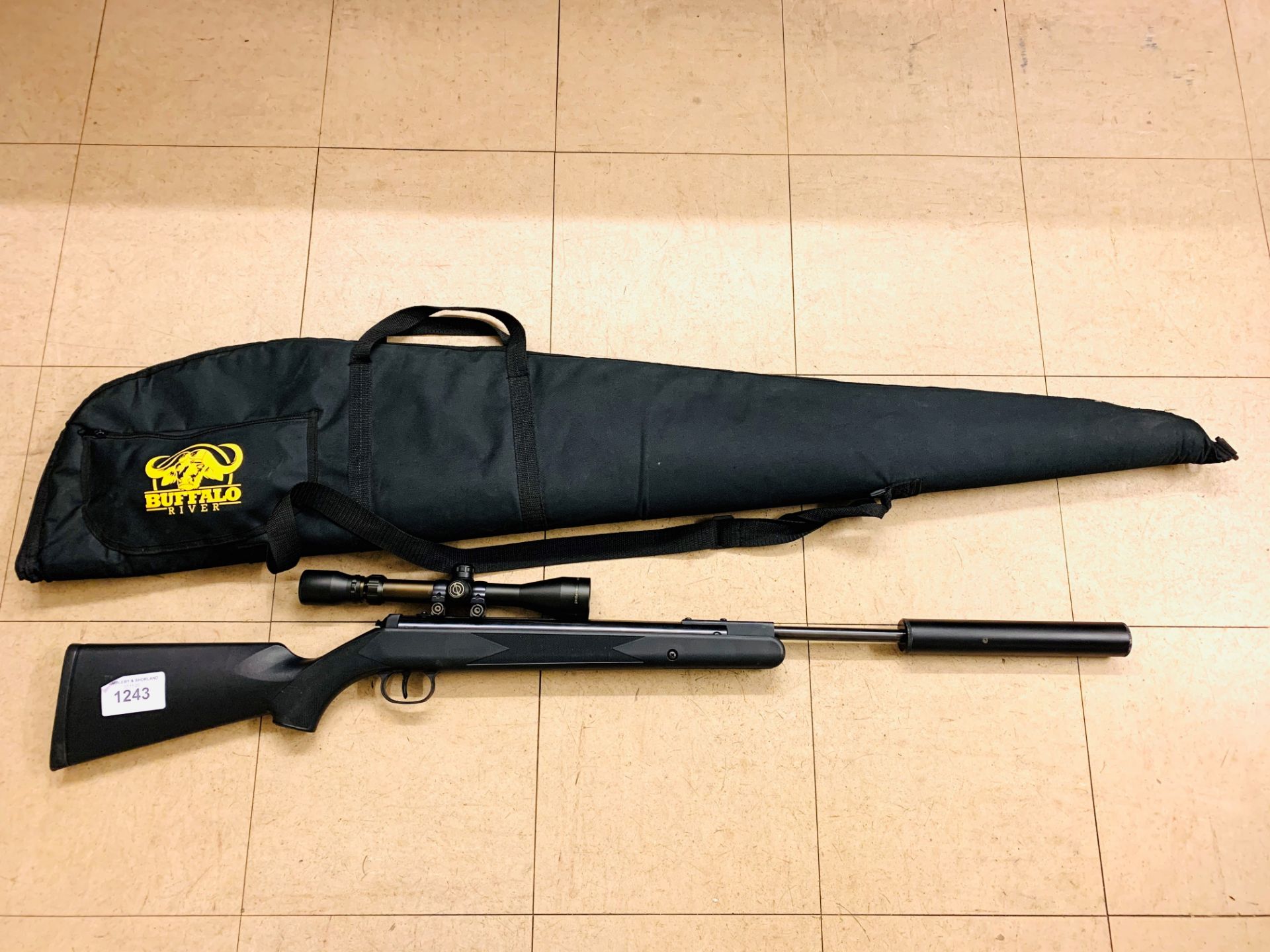 Hammerli Black Force 800 .22 Air Rifle, with scope and suppressor