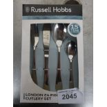 Russell Hobbs 24pc cutlery set. This item carries VAT.