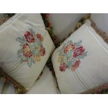 Large quantity of mainly feather filled cushions.