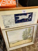 Framed costal scene oil painting signed Sheppard '69.