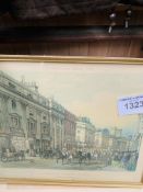 8 prints of London scenes plus one as found.
