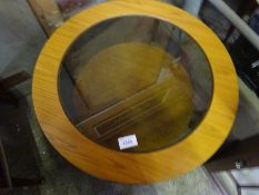 G-plan style 'Atomic' teak circular table with glass top.