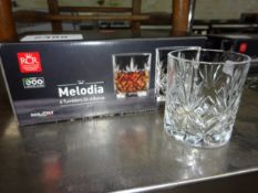 6 Melodia Crystal tumblers. This item carries VAT.