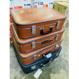 4 vintage suitcases, one by Antler.