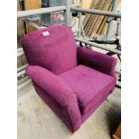 Purple armchair from Next.