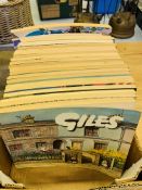 Box of 26 Giles Annuals, 1943 edition with no cover.