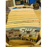 Box of 26 Giles Annuals, 1943 edition with no cover.