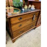 Victorian mahogany chest of 3 drawers.
