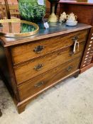 Victorian mahogany chest of 3 drawers.