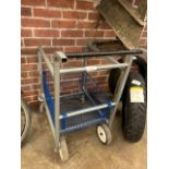 Metal cage-sided trolley