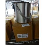 2 stainless steel ice buckets. This item carries VAT.