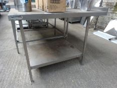 Stainless steel prep table