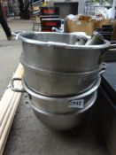 2 no 30qt bowls with hooks