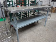 Stainless steel prep table