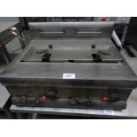 Gas double tank fryer