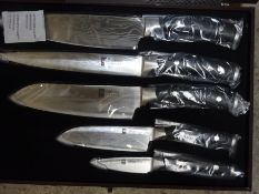 Damascus 5pc knife set