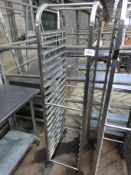 Stainless steel tray trolley